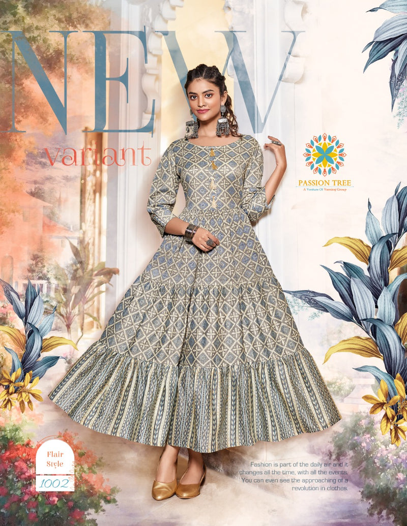 Passion Flair Style Vol 1 Capsule Prints With Fancy Work Stylish Designer Party Wear Fancy Long Kurti