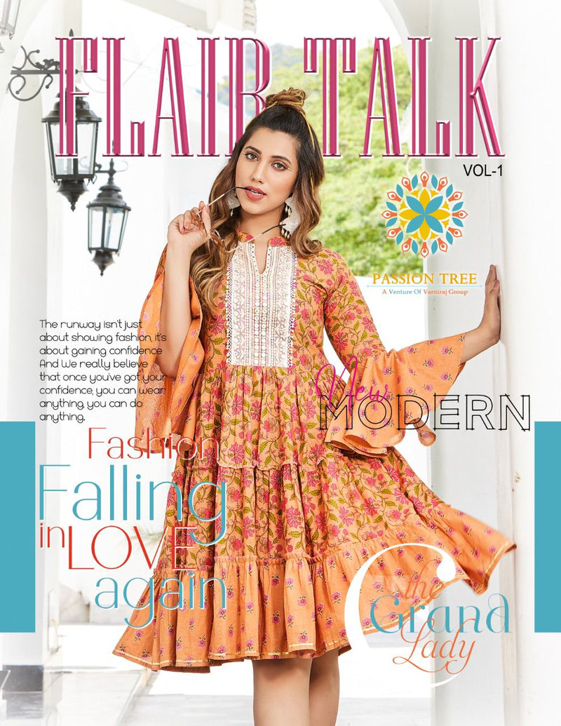 Passion Flair Talk Vol 1 Pure Cotton With Fancy Beautiful Printed Work Stylish Designer Party Wear Kurti