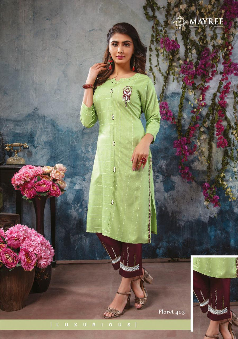 Mayree India Floret Vol 4 Rayon Exclusive Party Wear Kurti Collection