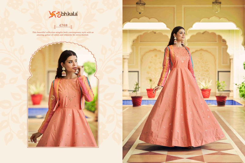 Shubkala Flory Vol 22 Fancy Embroidery Work Stylish Designer Anarkali Long Gown