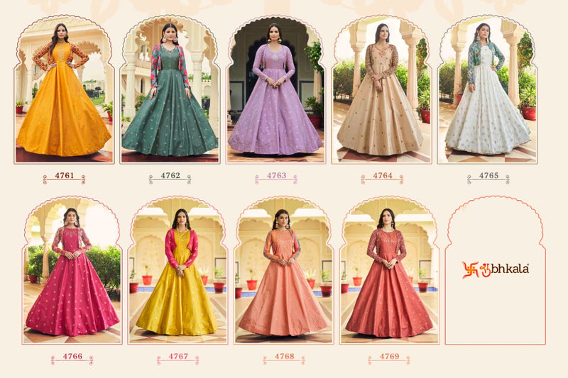 Shubkala Flory Vol 22 Fancy Embroidery Work Stylish Designer Anarkali Long Gown