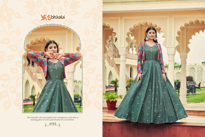 Shubkala Flory Vol 22 Fancy Embroidery Work Stylish Designer Anarkali Long Gown