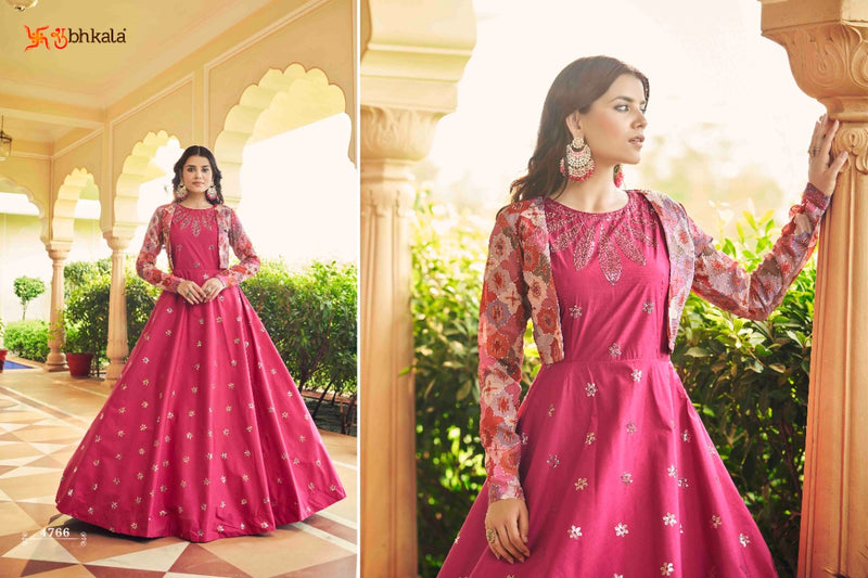 Shubkala Flory Vol 22 Fancy Embroidery Work Stylish Designer Anarkali Long Gown