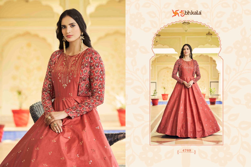 Shubkala Flory Vol 22 Fancy Embroidery Work Stylish Designer Anarkali Long Gown