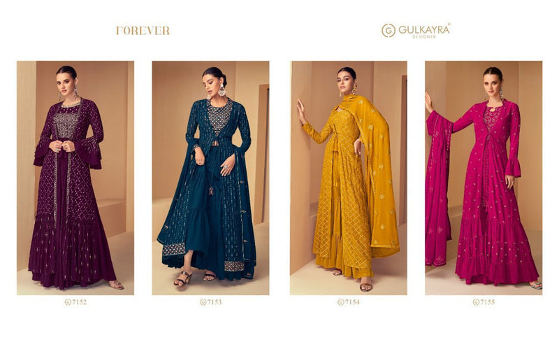 Gulkayra Forever Georgette With Heavy Embroidery Work Work Stylish Designer Party Wear Fancy Long Kurti