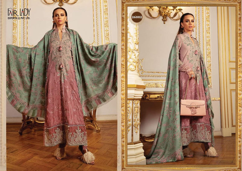 Fairlady Maria B Lawn Collection Lawn Cotton Digital Print With Heavy Embroidered Work Pakistani Suit