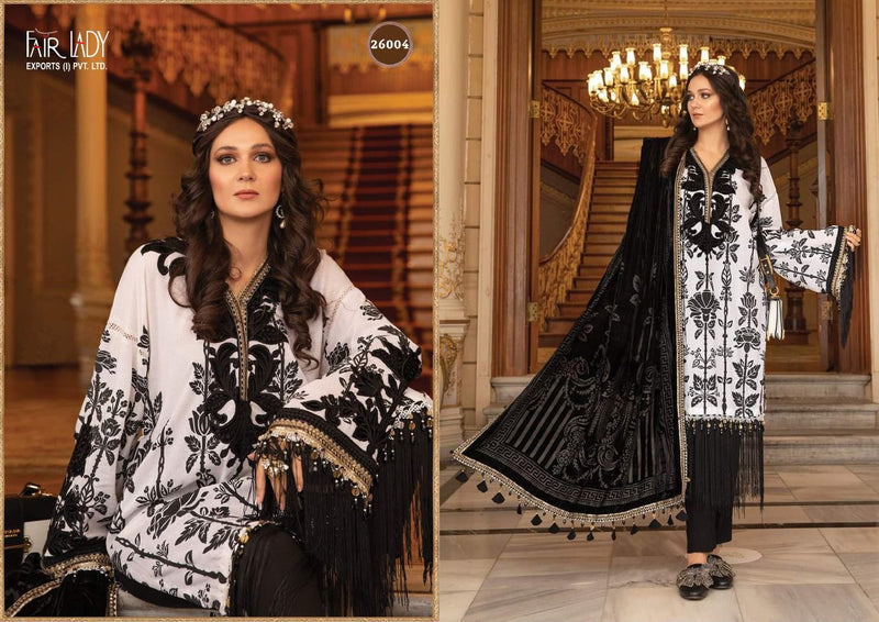 Fairlady Maria B Lawn Collection Lawn Cotton Digital Print With Heavy Embroidered Work Pakistani Suit