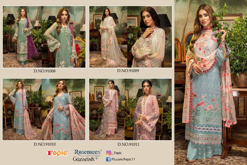 Fepic Roseman Guzarish  Faux Georgette Heavy Embroidery Work