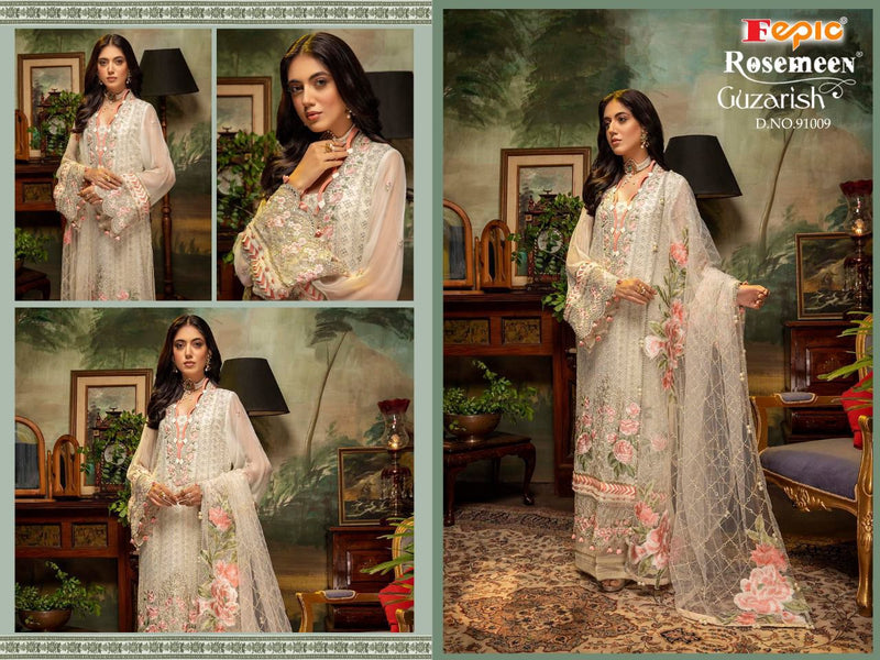 Fepic Roseman Guzarish  Faux Georgette Heavy Embroidery Work