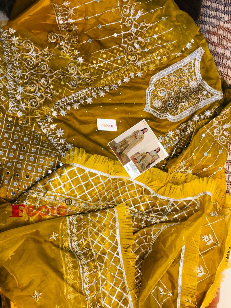 Fepic Rosemeen C 1172 B Organza Embroidered With Heavy Handworked Salwar Kameez