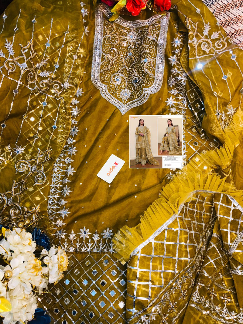Fepic Rosemeen C 1172 B Organza Embroidered With Heavy Handworked Salwar Kameez