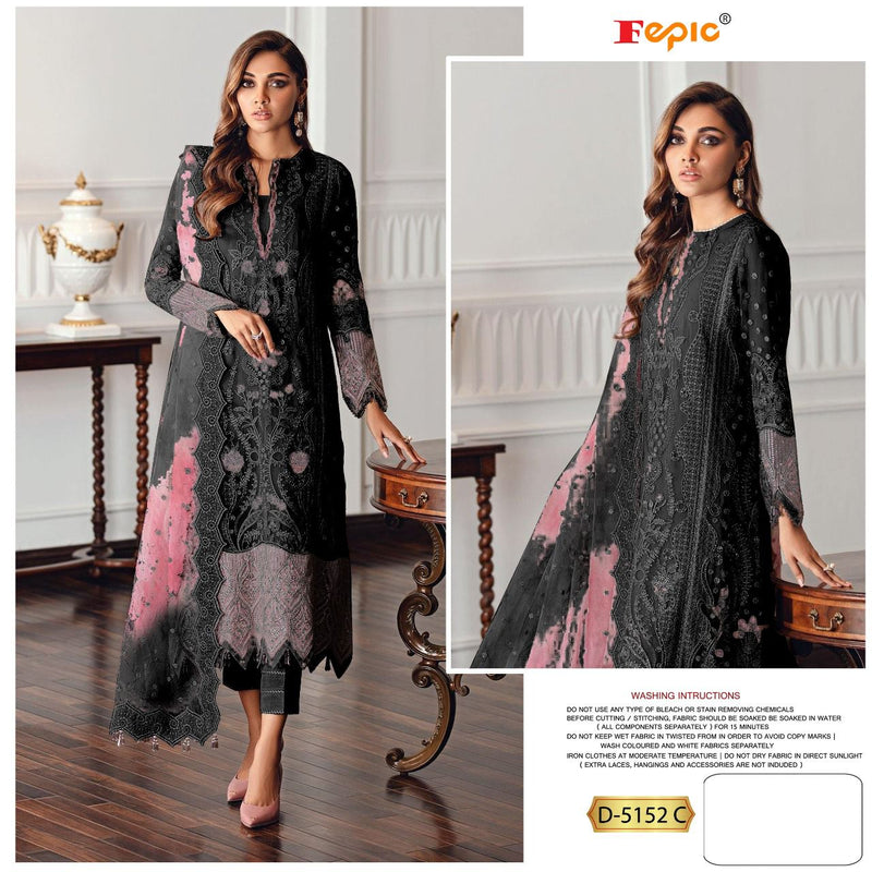 Fepic Rosemeen D 5152 Georgette Embroidered Pakistani Suits