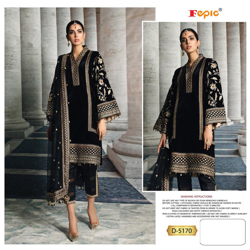 Fepic Rosemeen D 5170 Faux Georgette Embroiderd Exclusive Wear Pakistani Suit