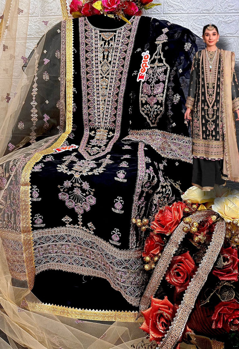 Fepic Suit C 1284 Organza Embroidered Stylish Designer Pakistani Salwar Suit