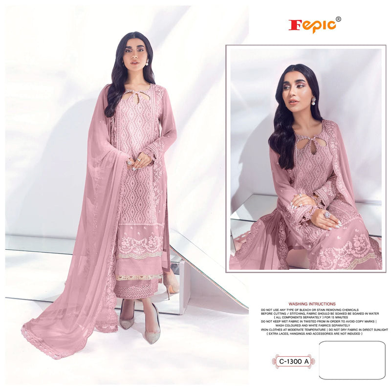 Fepic Suit C 1300 Georgette Embroidered Handwork Partywear Salwar Kameez