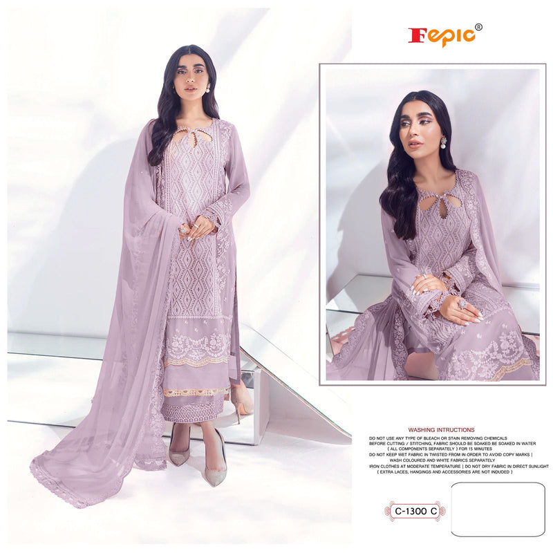 Fepic Suit C 1300 Georgette Embroidered Handwork Partywear Salwar Kameez