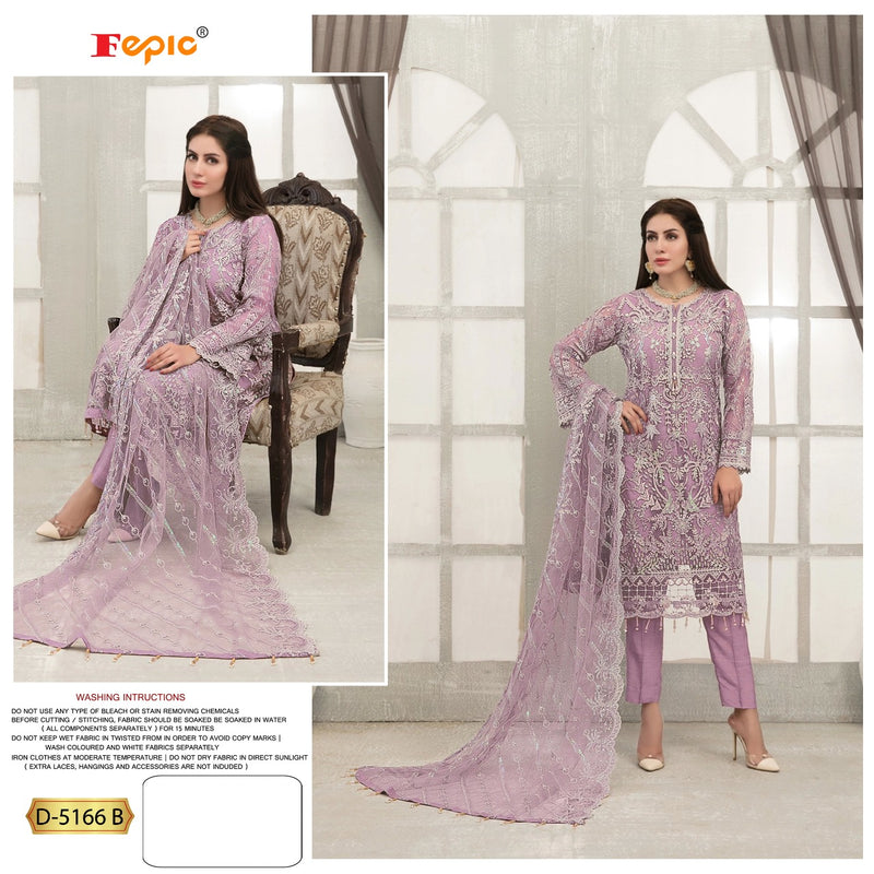 Fepic Suit D 5166 Heavy Net Embroidered Work Stylish Wear Salwar Kameez