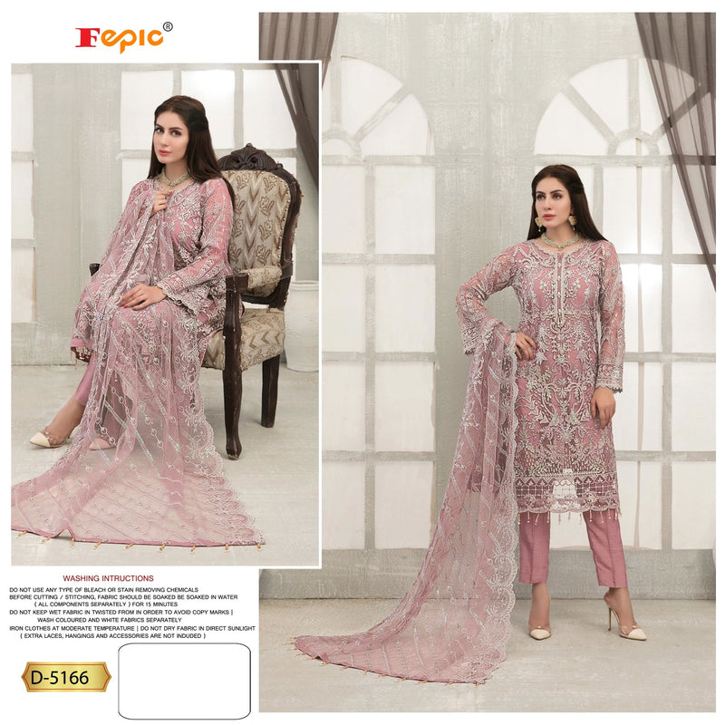 Fepic Suit D 5166 Heavy Net Embroidered Work Stylish Wear Salwar Kameez