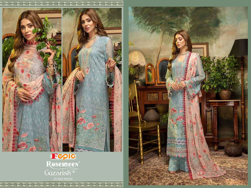 Fepic Suit Guzarish Fancy Designer Geogette Work Pakistani Suit