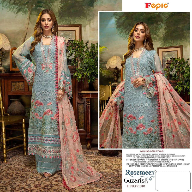 Fepic Suit Guzarish Fancy Designer Geogette Work Pakistani Suit