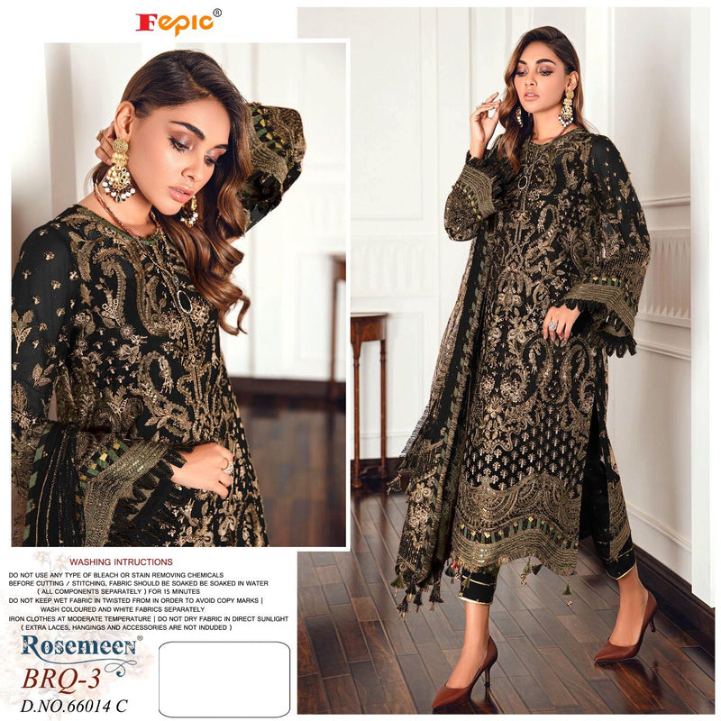 Fepic Suit Rosemeen 660144 Colours Embroidered Heavy Georgette Pakistani Suit