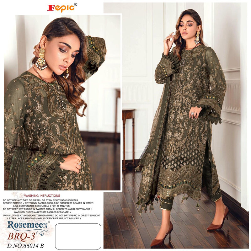 Fepic Suit Rosemeen 660144 Colours Embroidered Heavy Georgette Pakistani Suit