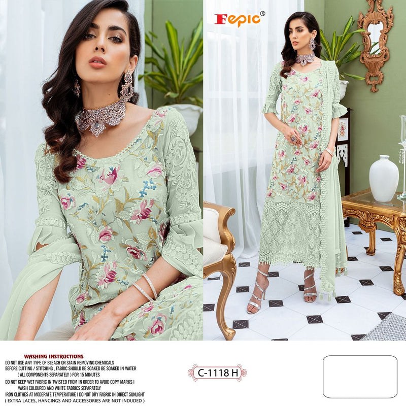Fepic Suit Rosemeen 1118 Faux Georgette Embroidered Handwork Salwar Suit