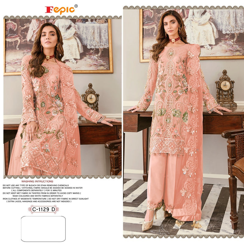 Fepic Suit Rosemeen C 1129 D Net Embroidered Pakistani Wear Salwar Suit