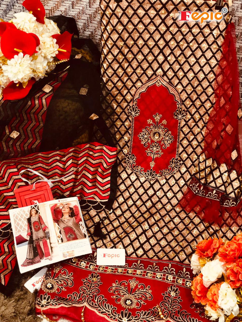 Fepic Suit Rosemeen C 1135 Heavy Embroidery Work Designer Casual Wear Pakistani Salwar Suits