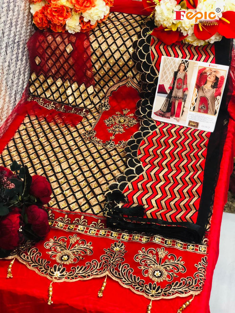 Fepic Suit Rosemeen C 1135 Heavy Embroidery Work Designer Casual Wear Pakistani Salwar Suits