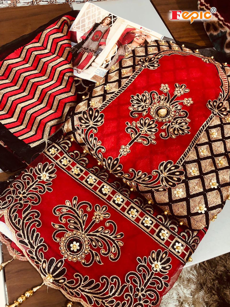 Fepic Suit Rosemeen C 1135 Heavy Embroidery Work Designer Casual Wear Pakistani Salwar Suits