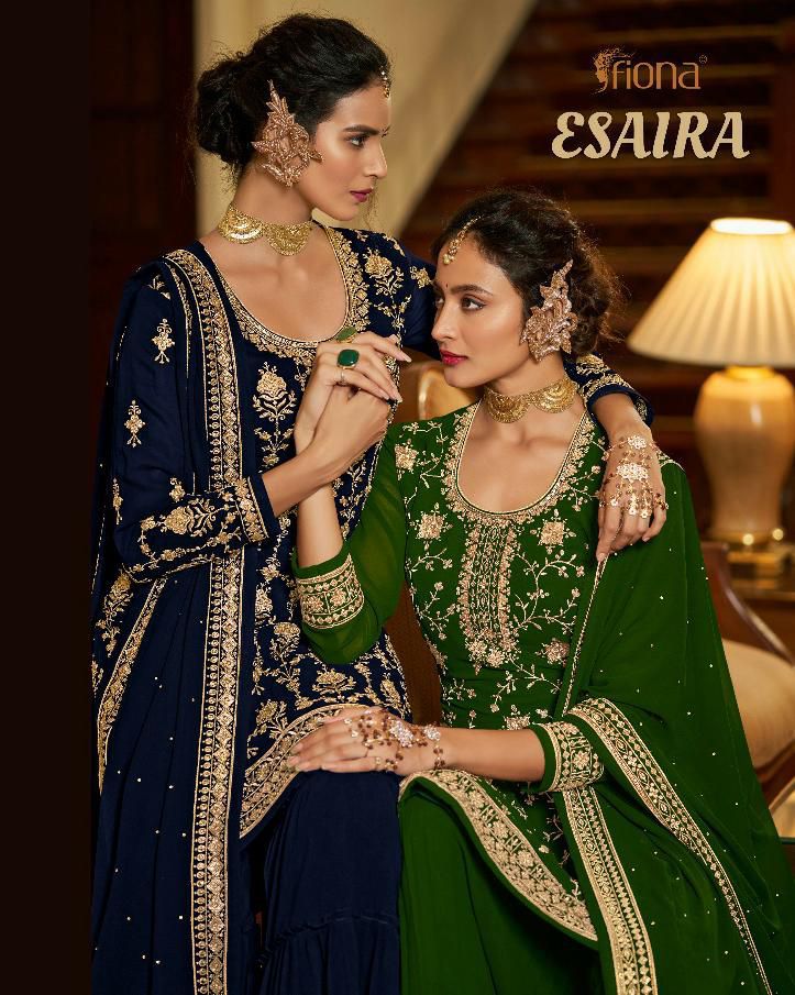 Fiona Esaira Georgette With Heavy Embroidered Work Partywear Salwar Suit