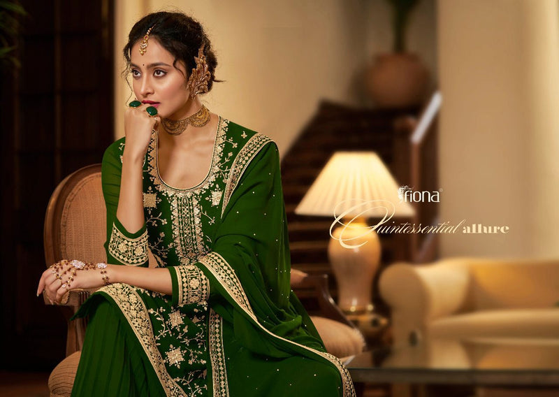Fiona Esaira Georgette With Heavy Embroidered Work Partywear Salwar Suit
