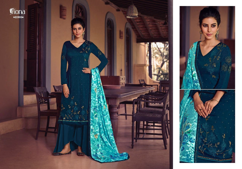 Fiona Harmany Soft Silk With Heavy Swaroski Work Suit