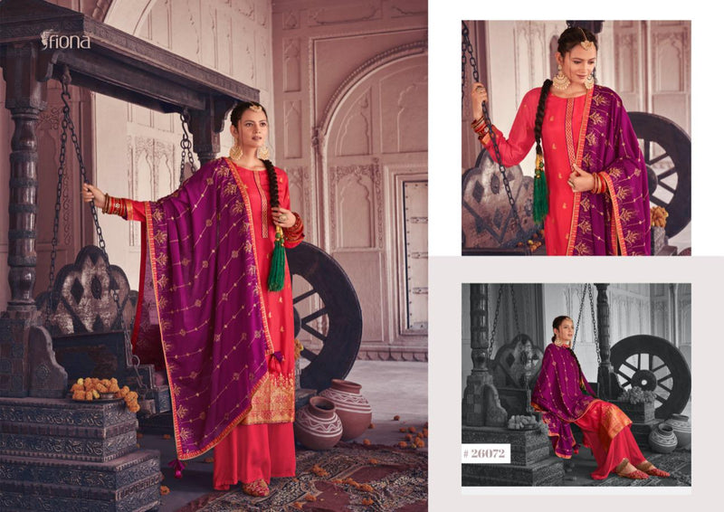 Fiona Preeto Silk Jacqured With Sequence Embroidery Work