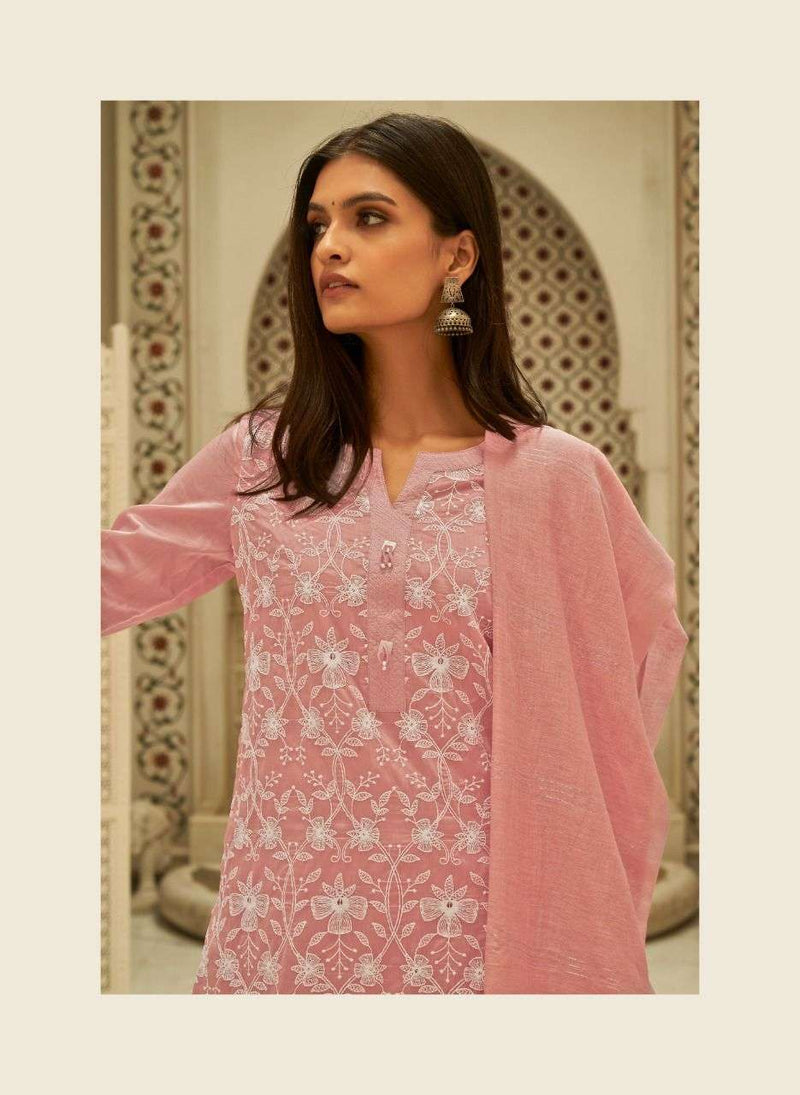 Four Button Pearl Vol 4 Lucknowi Work Stylish Kurti Wear