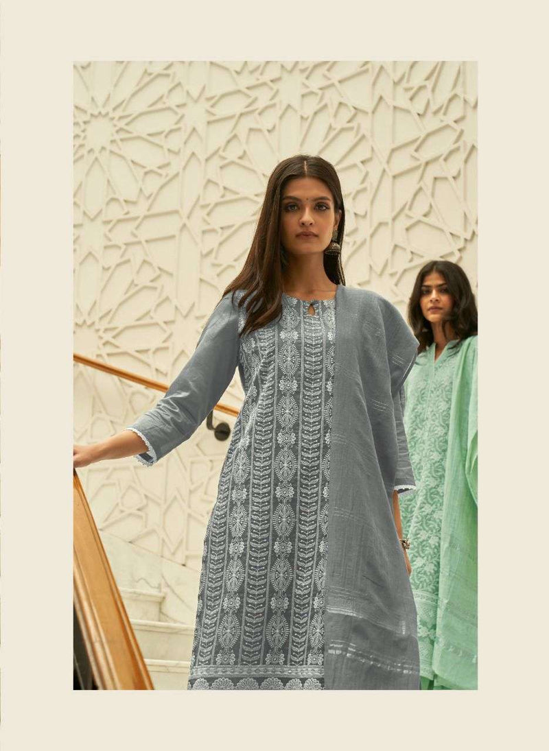 Four Button Pearl Vol 4 Lucknowi Work Stylish Kurti Wear