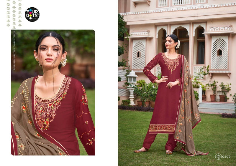 Four Dots Rivaaj Vol 2 Pure Modal With Heavy Embroidered Work Salwar Suit