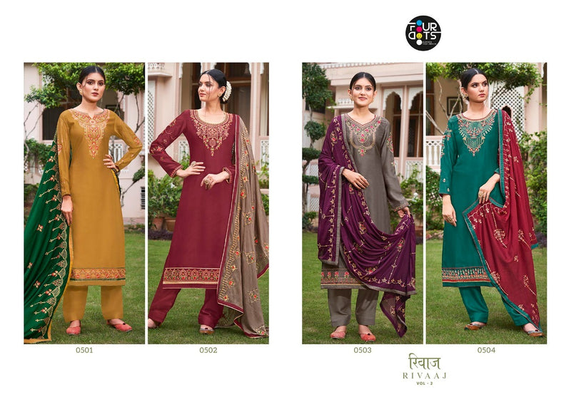 Four Dots Rivaaj Vol 2 Pure Modal With Heavy Embroidered Work Salwar Suit