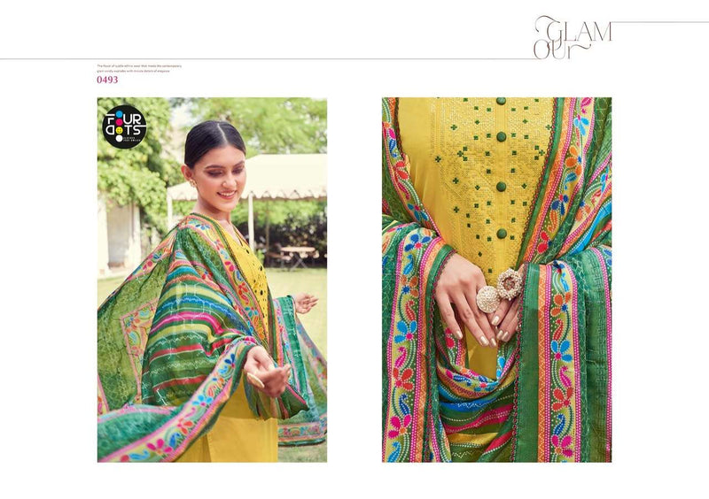 Four Dots Simran Jam Silk Vol 4 Jam Silk Cotton Embroidered Work Salwar Suit
