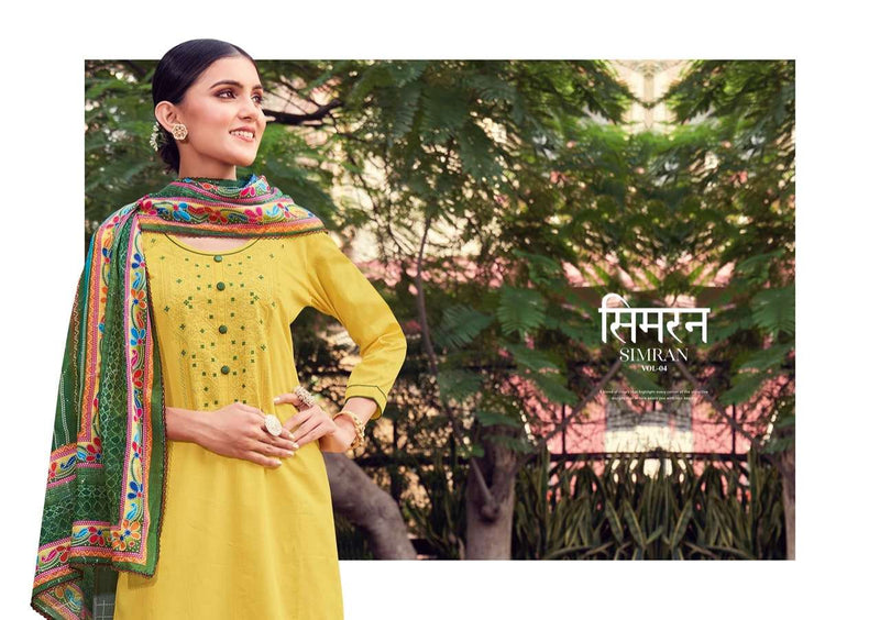 Four Dots Simran Jam Silk Vol 4 Jam Silk Cotton Embroidered Work Salwar Suit