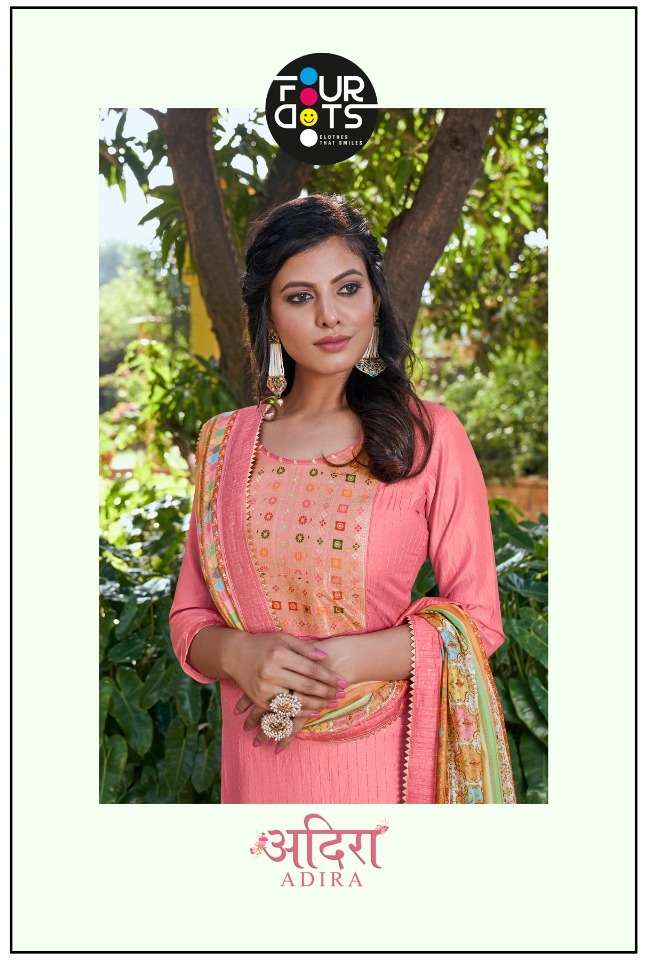 Fourdots Adira Maslin Heavy Sequence Work Embroidered Salwar Kameez