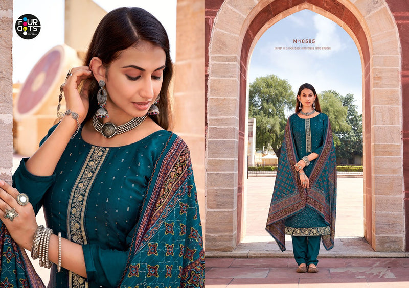 Fourdots Avshar Vol 6 Dark Pure Viscose Upada Silk Casual Wear Salwar Suit