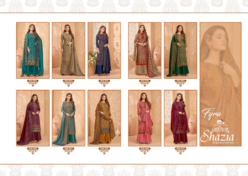 Fyra Designer Shazia Pure Woolen Pashmina Designer Wear Salwar Kameez