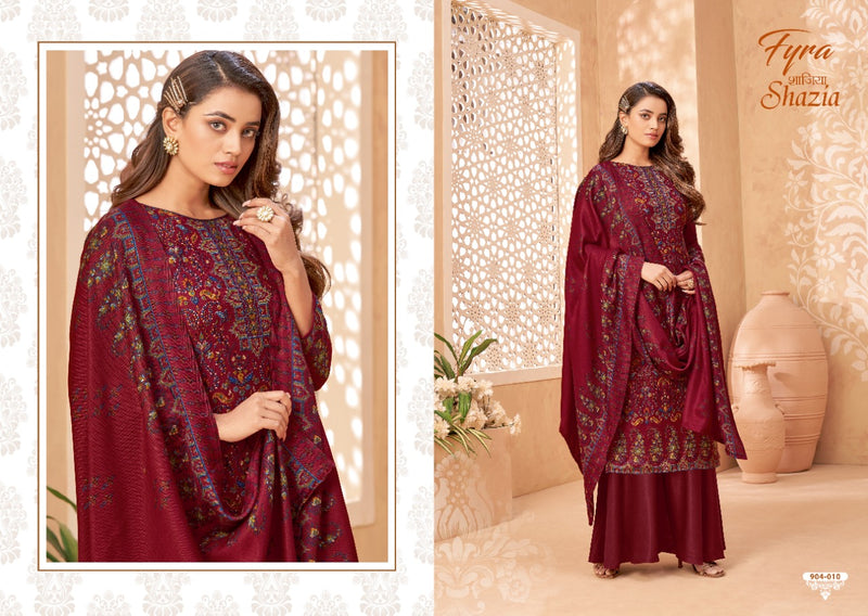 Fyra Designer Shazia Pure Woolen Pashmina Designer Wear Salwar Kameez