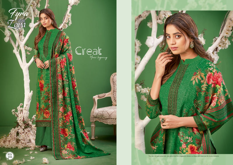 Fyra Designer Zoya Pashmina Designer Print Salwar Suit