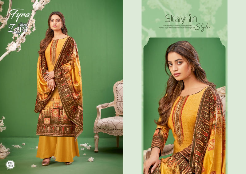 Fyra Designer Zoya Pashmina Designer Print Salwar Suit