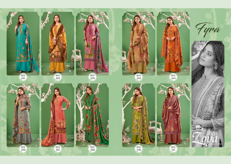 Fyra Designer Zoya Pashmina Designer Print Salwar Suit