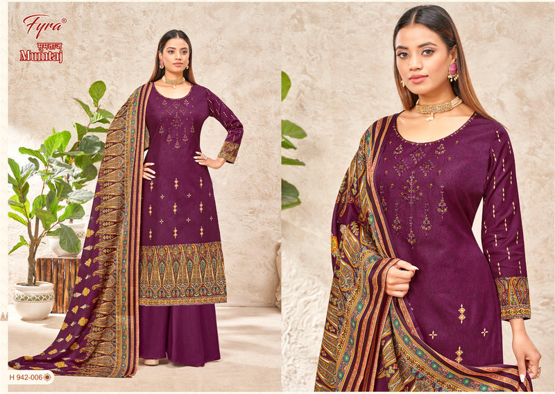 Fyra Designing Mumtaj Pure Soft  Cotton Digital Print Embrodered Salwar Suit