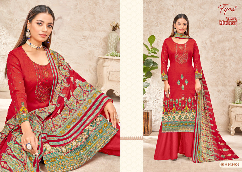 Fyra Designing Mumtaj Pure Soft  Cotton Digital Print Embrodered Salwar Suit